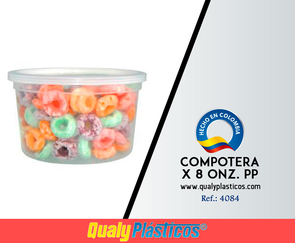 QualyPlásticos - Compotera x 8 Onz. PP