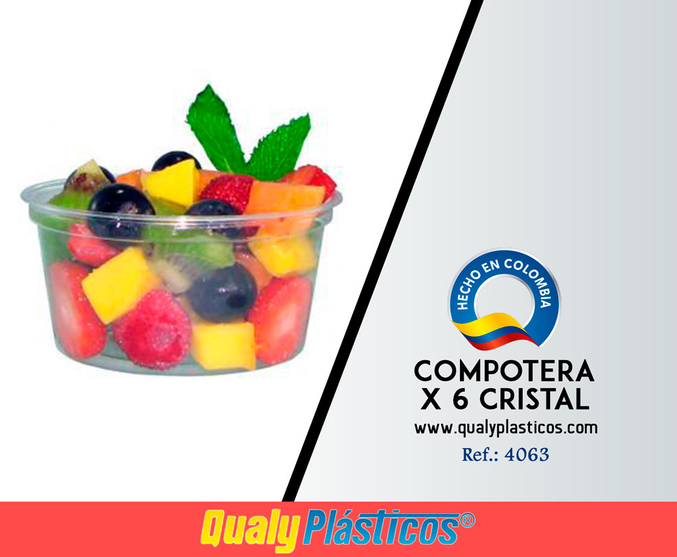 QualyPlásticos - Compotera x 6 Cristal