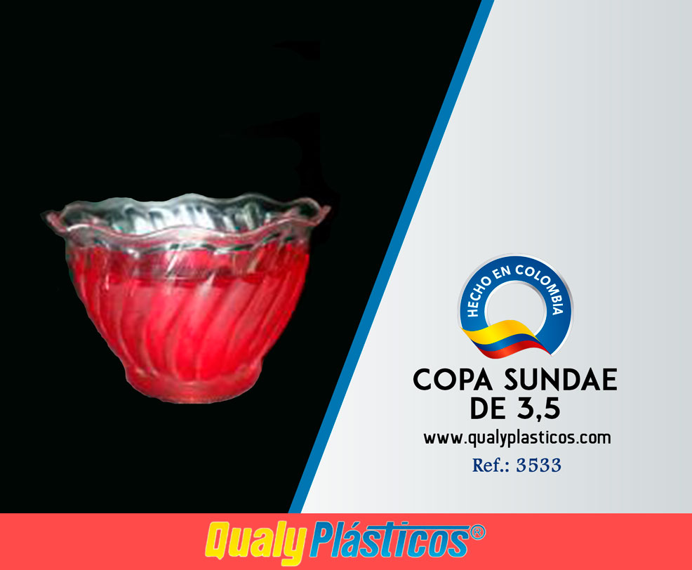 Qualy Plásticos - Copa sundae de 3,5