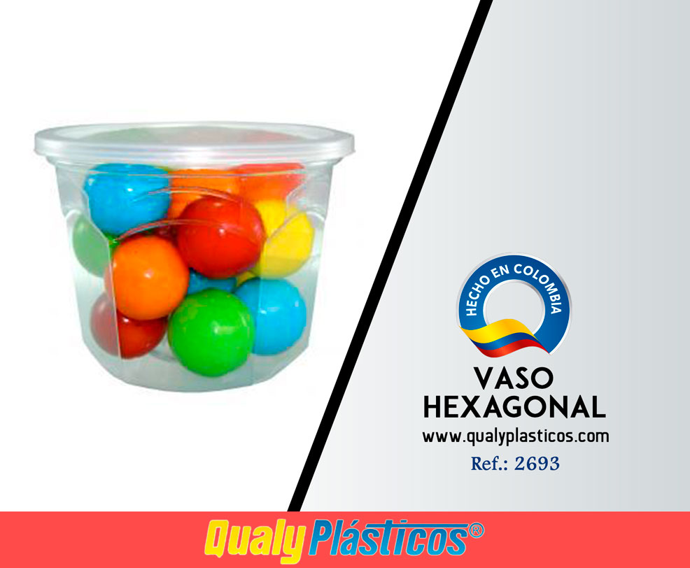 QualyPlásticos - Vaso Hexagonal